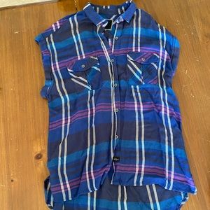 Rails Plaid Sleeveless Buttondown Shirt